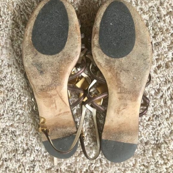 DIOR Sandals Carnelian Embellished EU37 - Picture 6 of 7